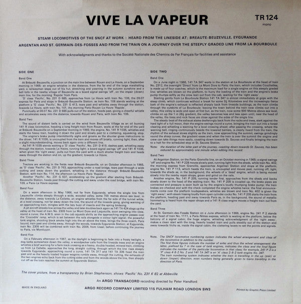 No Artist : Vive La Vapeur! (LP, Mono)