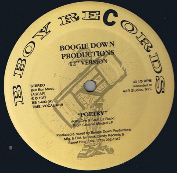 Boogie Down Productions : Poetry  (12")