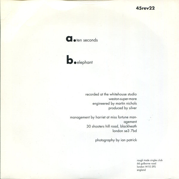 Silver (12) : Ten Seconds (7", Single)