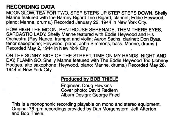 Shelly Manne : Shelly Manne & His Friends (LP, Mono)