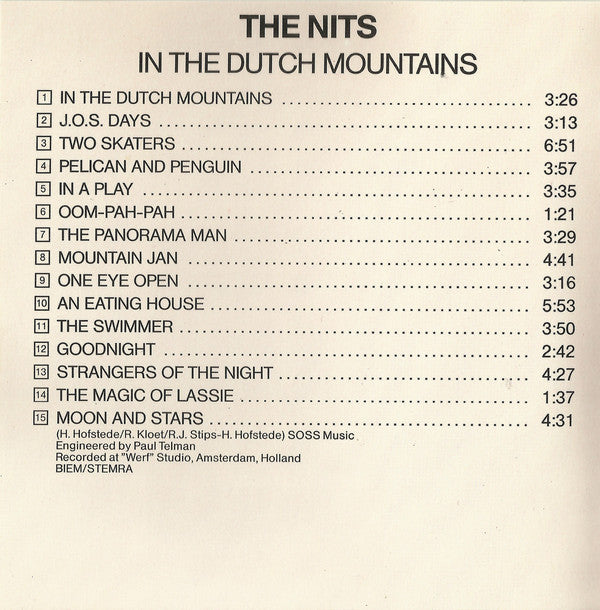 The Nits : In The Dutch Mountains (CD, Album, RP, DAD)
