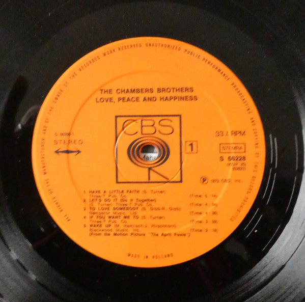 The Chambers Brothers : Love, Peace And Happiness / Live At Bill Graham's Fillmore East (2xLP, Album)