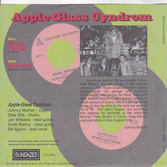 The Apple-Glass Cyndrom : Going Wrong / Someday (7", Mono, RE, Yel)