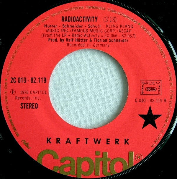 Kraftwerk : Radioactivity (7", Single)