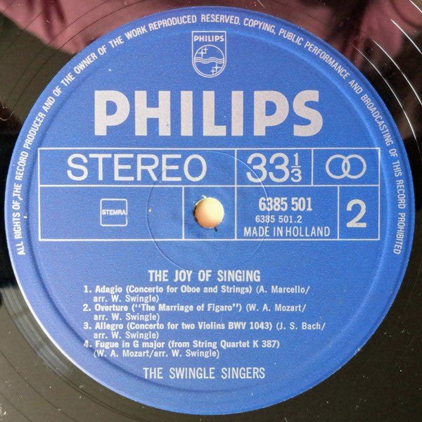Les Swingle Singers : The Joy Of Singing (LP, Album, Promo)