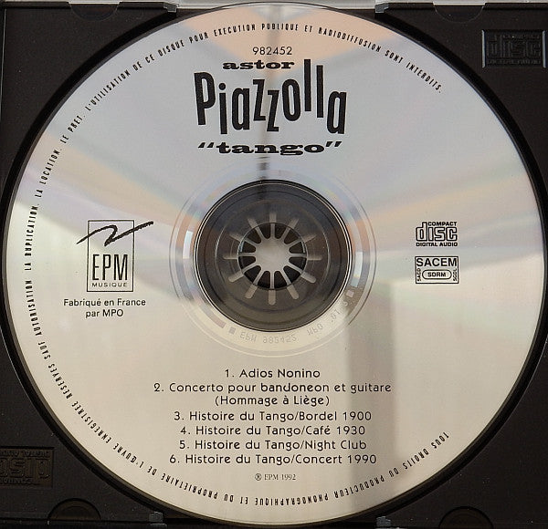 Astor Piazzolla : "Tango" (CD, Album)