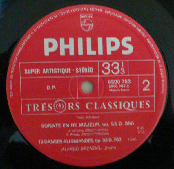 Schubert* - Alfred Brendel : Sonate En Ré Majeur, D.850 - 16 Dances Allemandes, D.783 (LP, Gat)