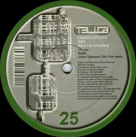 D & A : What I'm Dreaming (12")