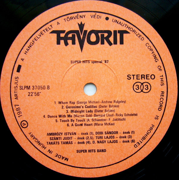 Various : Super Hits Special '87 (LP, Comp)
