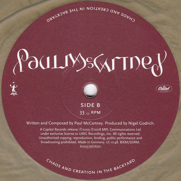 Paul McCartney : Chaos And Creation In The Backyard (LP, Album, Ltd, RE, Gol)