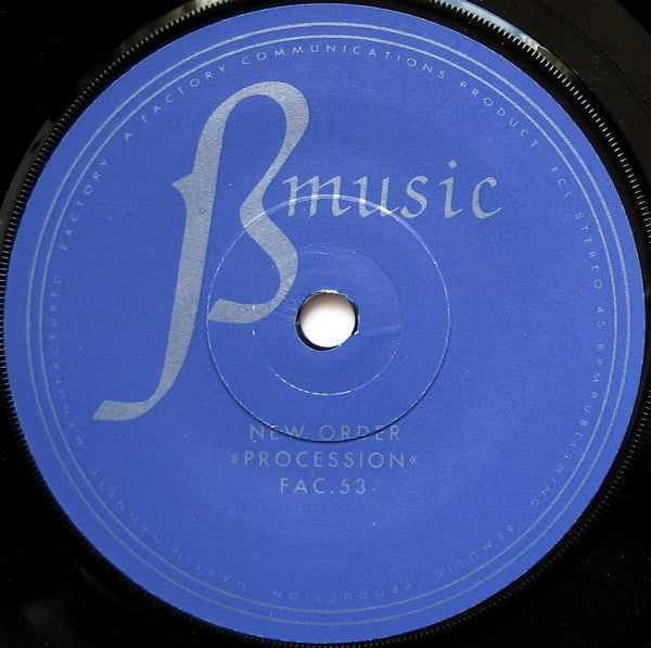 New Order : Procession / Everything's Gone Green (7", Single, Yel)