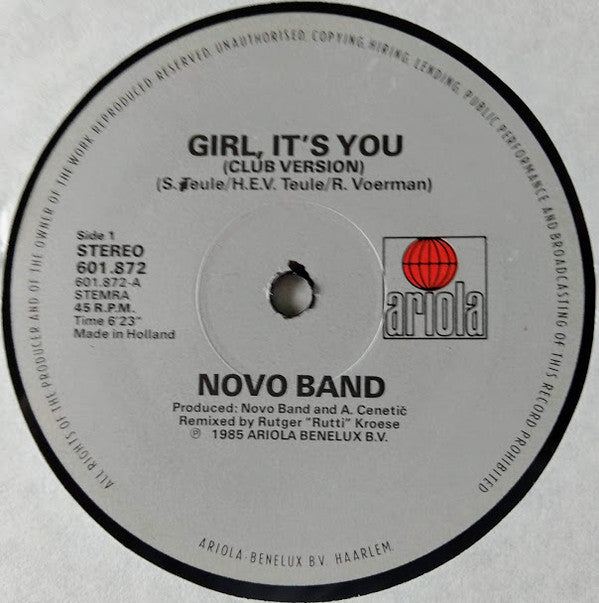 Novo Band : Girl, It's You (12")