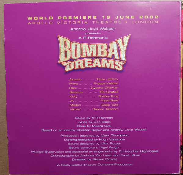 Andrew Lloyd Webber Presents A.R. Rahman : Bombay Dreams (CD, Album)