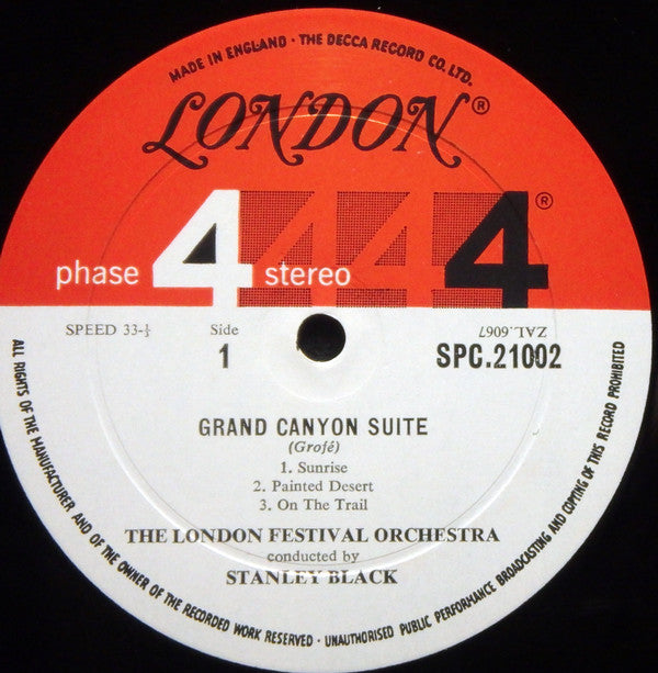Ferde Grofé – London Festival Orchestra, Stanley Black : Grand Canyon Suite (LP, S/Edition)