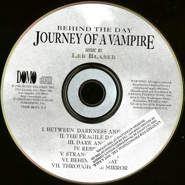 Lee Blaske : Behind The Day: Journey Of A Vampire (CD, Album)