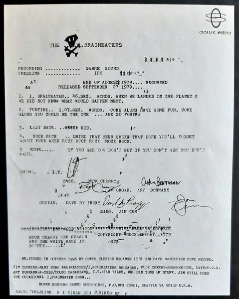 The Braineaters : The Braineaters EP (7", RE)