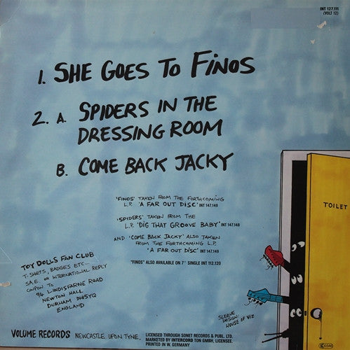 Toy Dolls : She Goes To Finos (12", Maxi, Yel)