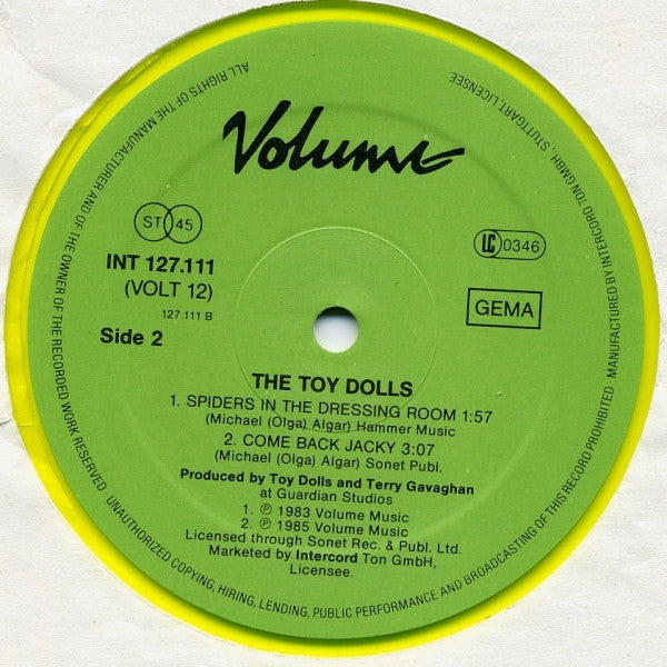 Toy Dolls : She Goes To Finos (12", Maxi, Yel)