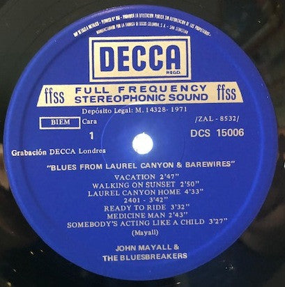 John Mayall : Blues From Laurel Canyon & Barewires (2xLP, Comp, Gat)