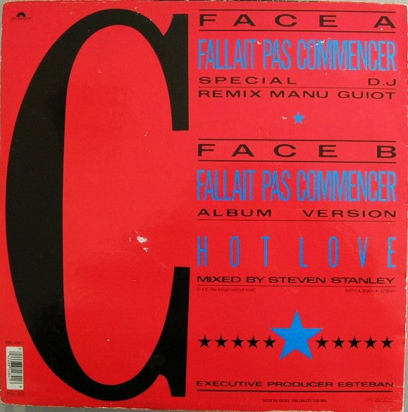 Lio : Fallait Pas Commencer (Club Remix) (12", Maxi)