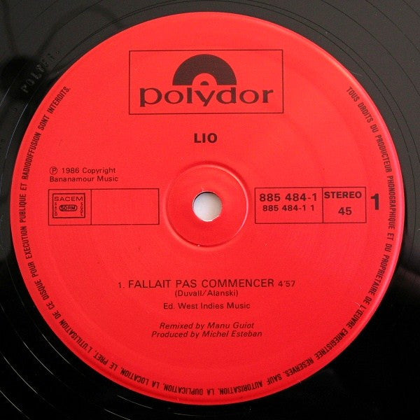 Lio : Fallait Pas Commencer (Club Remix) (12", Maxi)