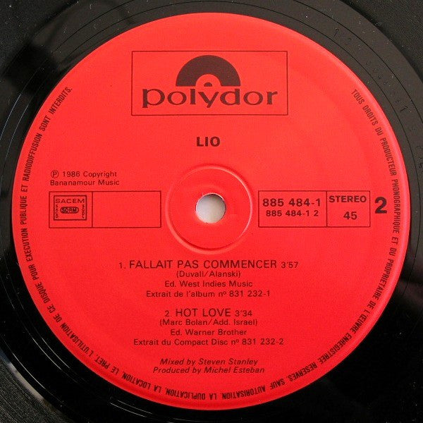 Lio : Fallait Pas Commencer (Club Remix) (12", Maxi)