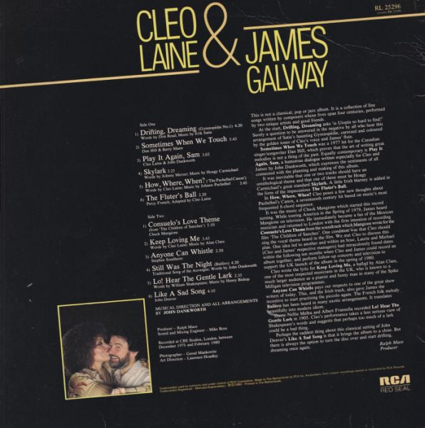 Cleo Laine & James Galway : Sometimes When We Touch (LP, Album)