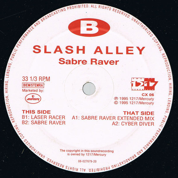 Slash Alley : Sabre Raver (12")