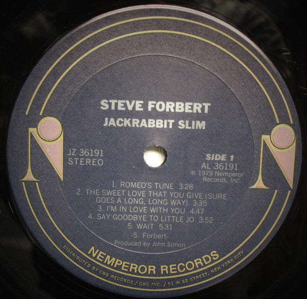 Steve Forbert : Jackrabbit Slim (LP, Album, Pit + 7", S/Sided, Promo, Pit)