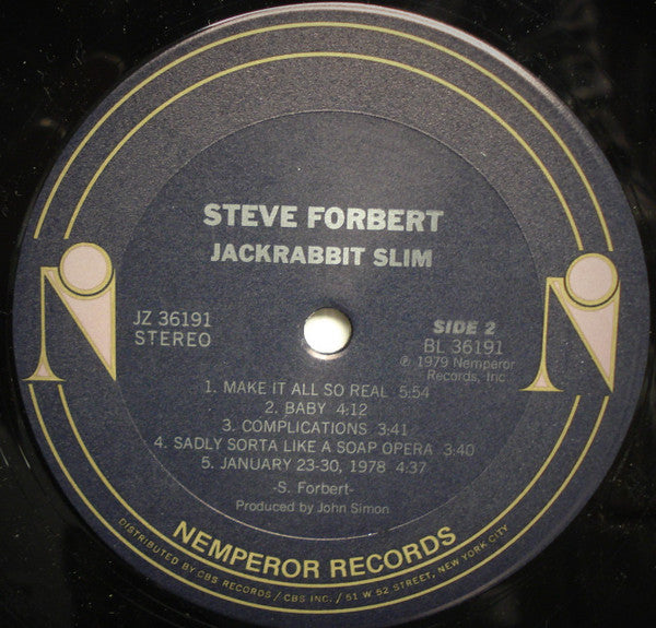 Steve Forbert : Jackrabbit Slim (LP, Album, Pit + 7", S/Sided, Promo, Pit)