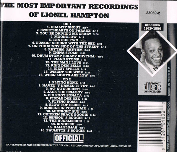 Lionel Hampton : The Most Important Recordings Of Lionel Hampton (2xCD, Comp)