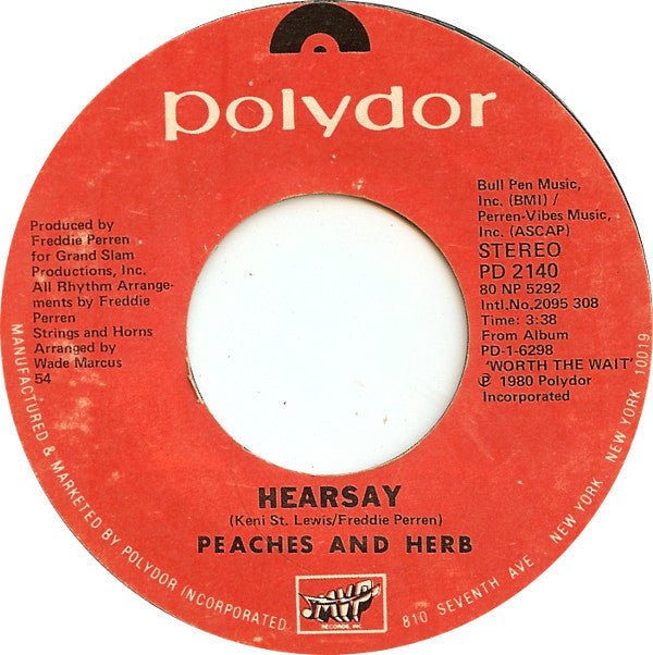 Peaches & Herb : One Child Of Love (7")
