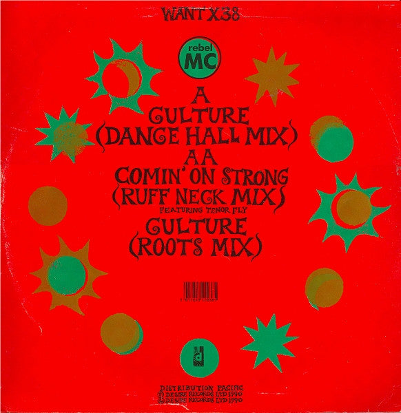 Rebel MC : Culture / Comin' On Strong (12")