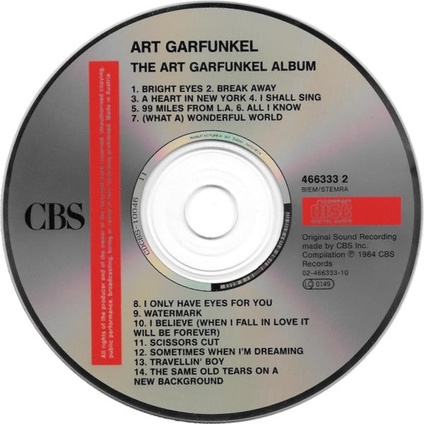Art Garfunkel : The Art Garfunkel Album (CD, Album, Comp, RE)