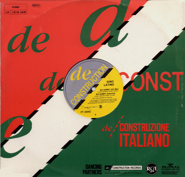 Gino Latino (2) : No Sorry (12")