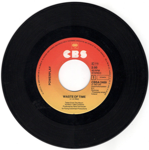 Powerplay (4) : Waste Of Time (7", Single)