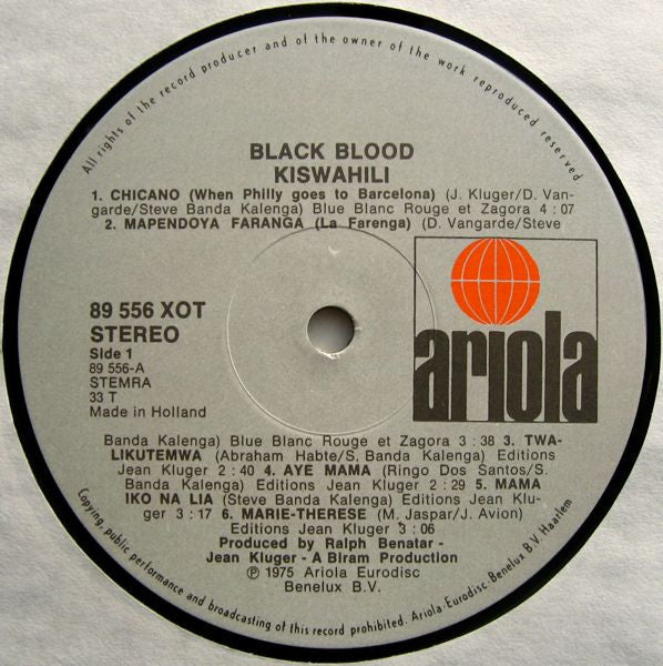 Black Blood (2) : Kiswahili (LP, Album)