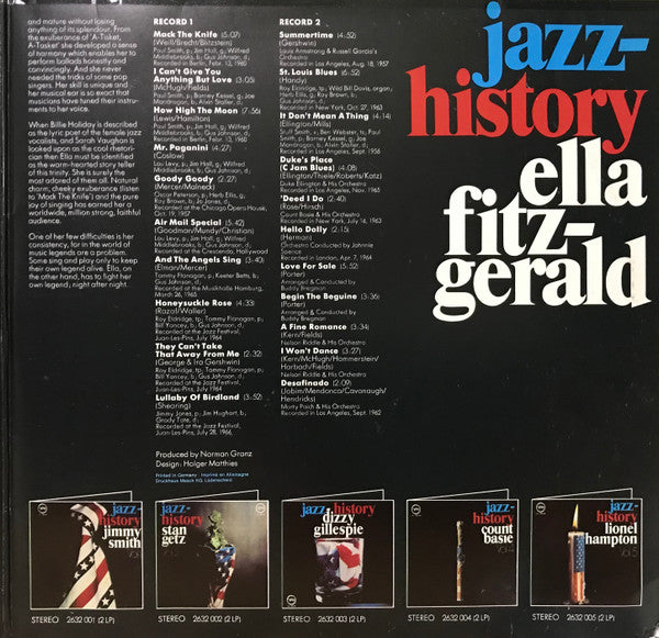 Ella Fitzgerald : Jazz History Vol. 7 (2xLP, Comp, M/Print, RE)