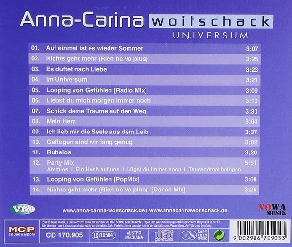 Anna-Carina Woitschack : Universum (CD, Album)