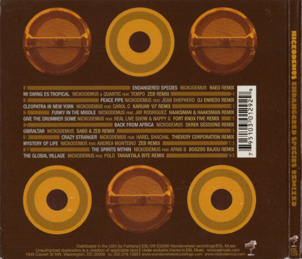 Nickodemus : Endangered Species Remixed (CD, Album)