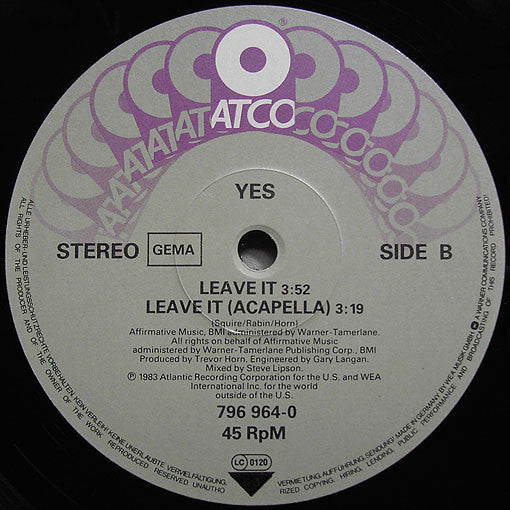 Yes : Leave It (12")