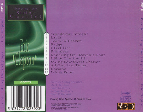 The Premier String Quartet : Premier String Quartet Plays: Eric Clapton (CD, Album)