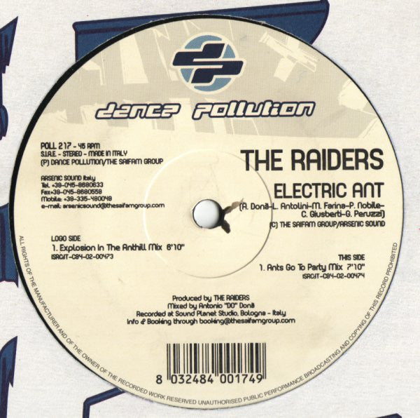 The Raiders : Electric Ant (12")