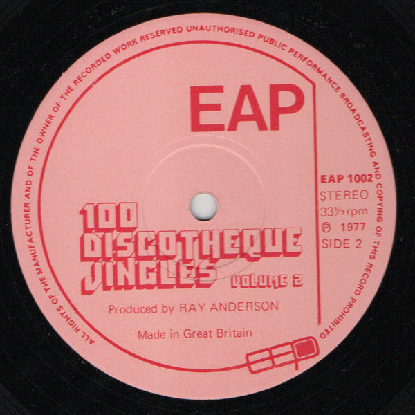 East Anglian Productions : 100 Discotheque Jingles Volume 2 (LP, Album)