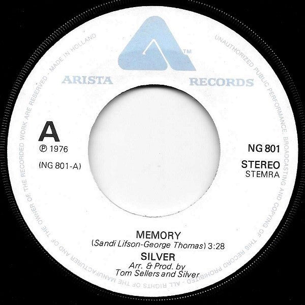 Silver (10) : Memory (7", Single)