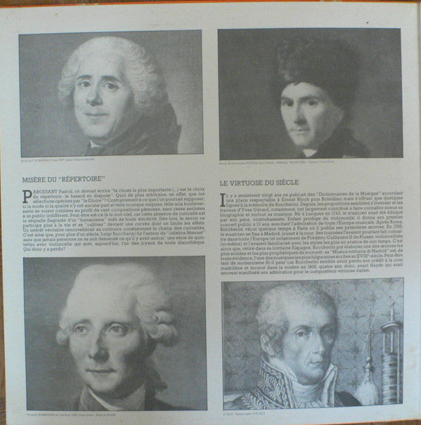 Luigi Boccherini - Maurice Gendron, Orchestre Des Concerts Lamoureux - London Symphony Orchestra, Pablo Casals, Raymond Leppard : Concertos Pour Violoncelle (LP)