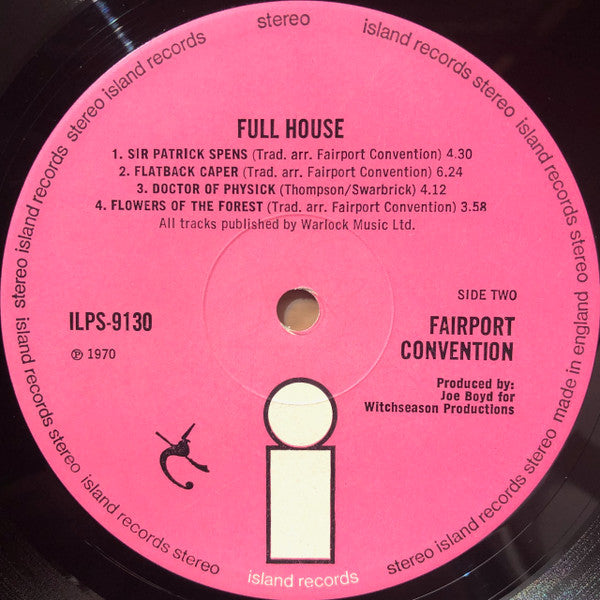 Fairport Convention : Full House (LP, Album, RP, Pin)