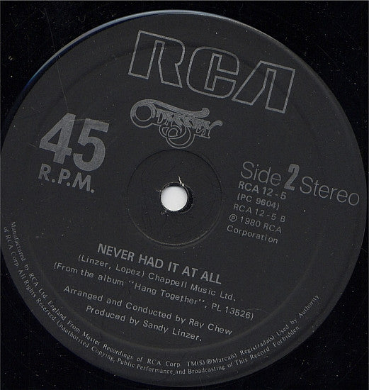 Odyssey (2) : If You're Lookin' For A Way Out (12", Single)