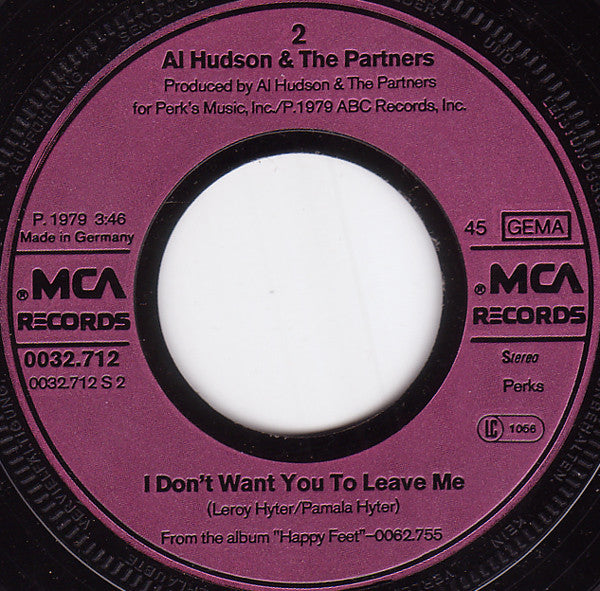 Al Hudson & The Partners : You Can Do It (7", Single)