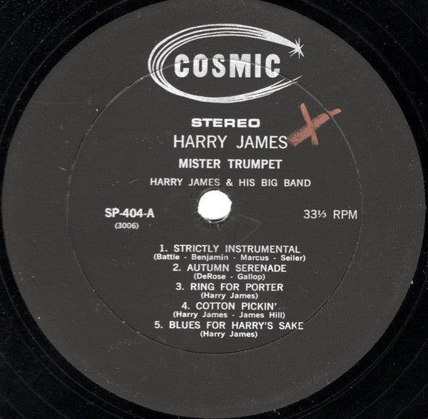 Harry James And His Big Band : Strictly Instrumental (LP, Comp)